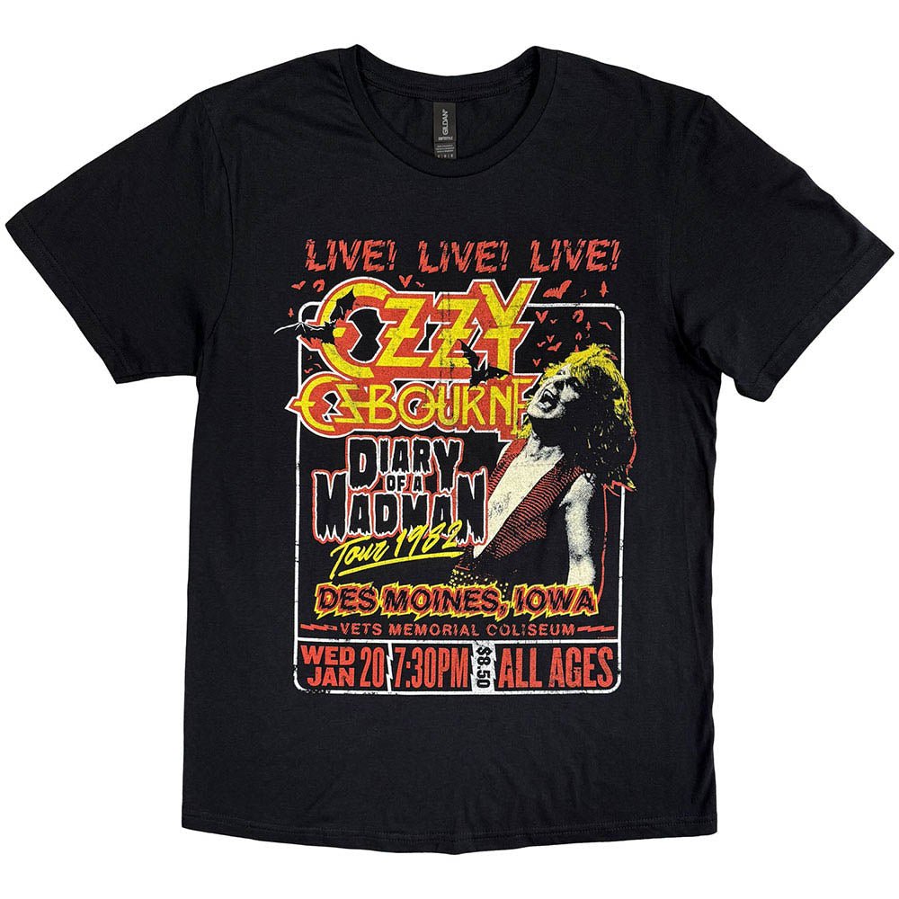 【予約商品】 OZZY OSBOURNE オジーオズボーン (追悼 ) - Diary of a Madman Tour / Tシャツ / メンズ - PGS